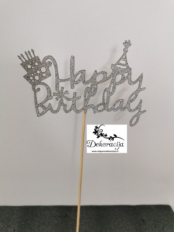 Popierinis toperis "Happy birthday" Nr. L10, 1 vnt.