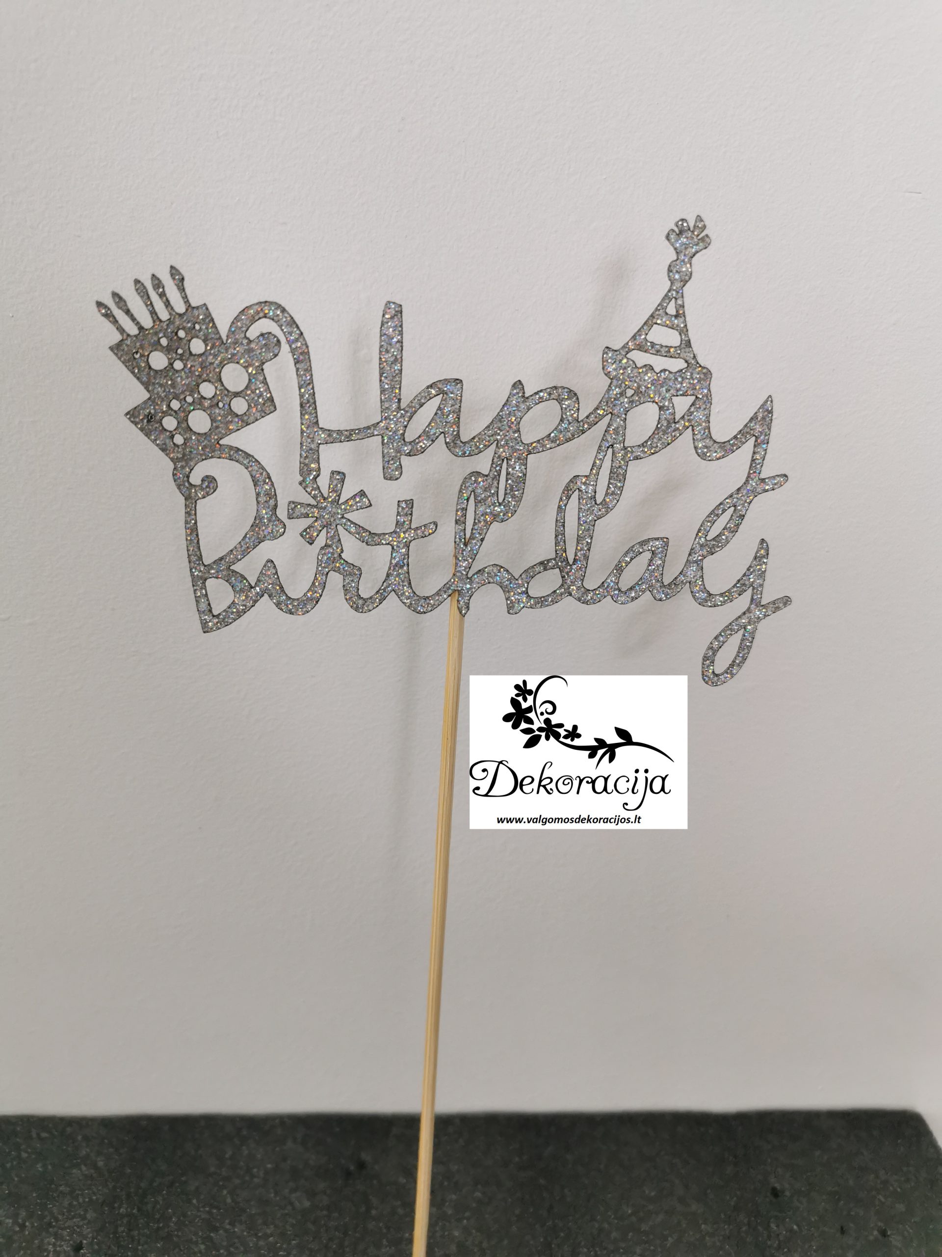 Popierinis toperis "Happy birthday" Nr. L10, 1 vnt.