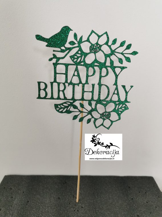 Popierinis toperis "Happy birthday" Nr. L6, 1 vnt.