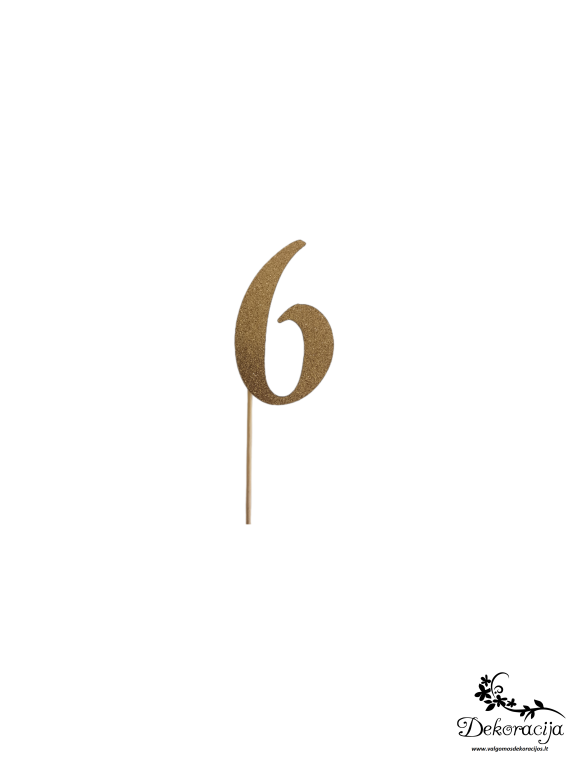 Popierinis toperis "6" Nr. L31, 1 vnt.