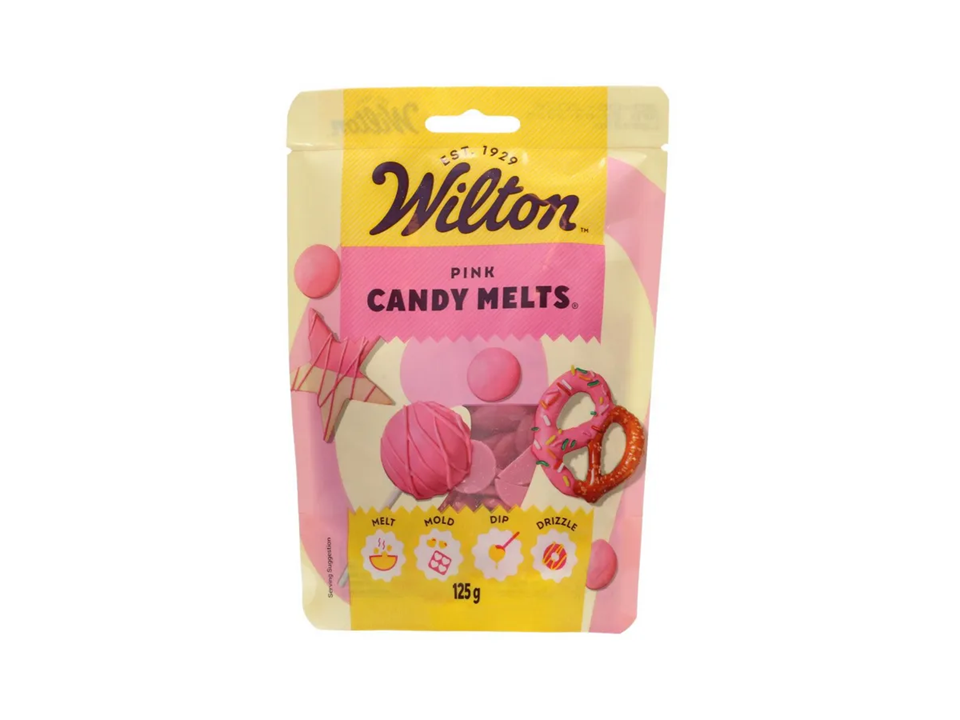 Rožinės spalvos tirpus šokoladas "Wilton", 125 gr.